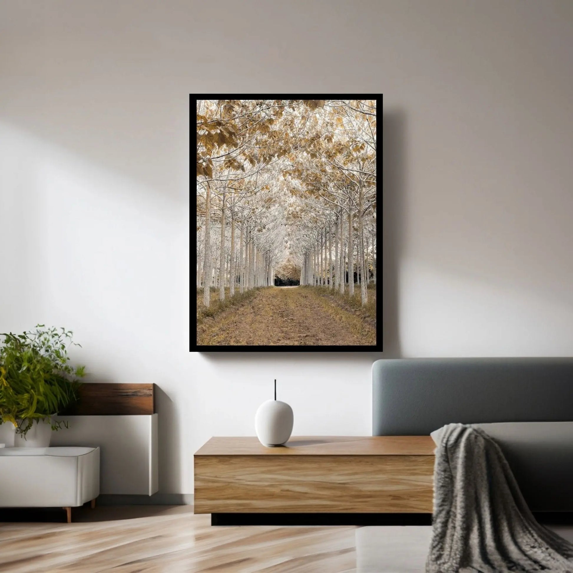 White Gold Canvas Wall Art - Y Canvas