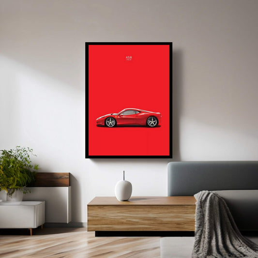 Ferrari 458 Italia Canvas Wall Art - Y Canvas