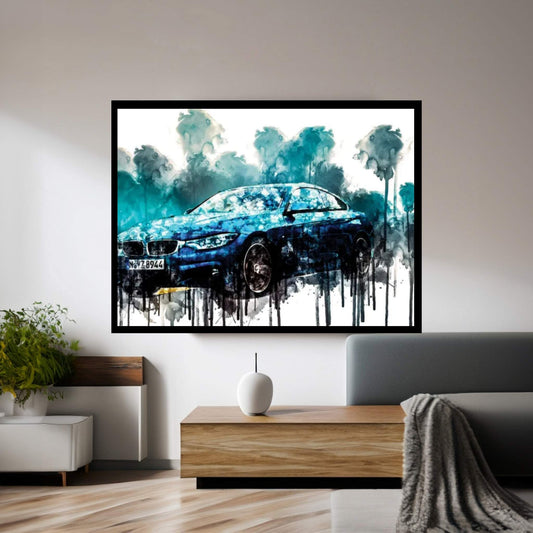 2018 BMW Series M Sport Coupe Canvas Wall Art - Y Canvas