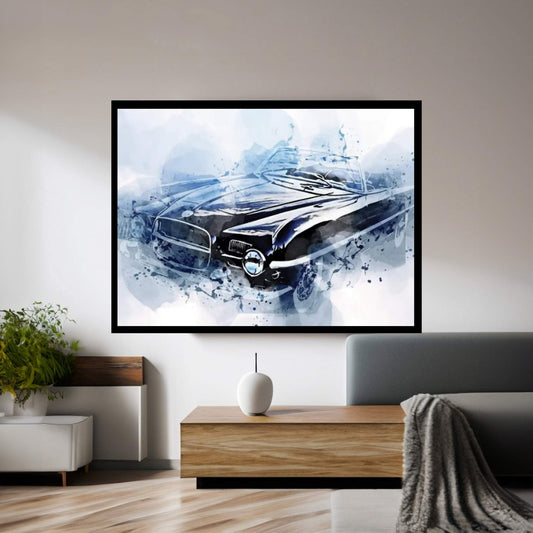 Dodge Firebomb Prototype Retro Cars 1953 Cars Black Cabriolet Cars Canvas Wall Art - Y Canvas