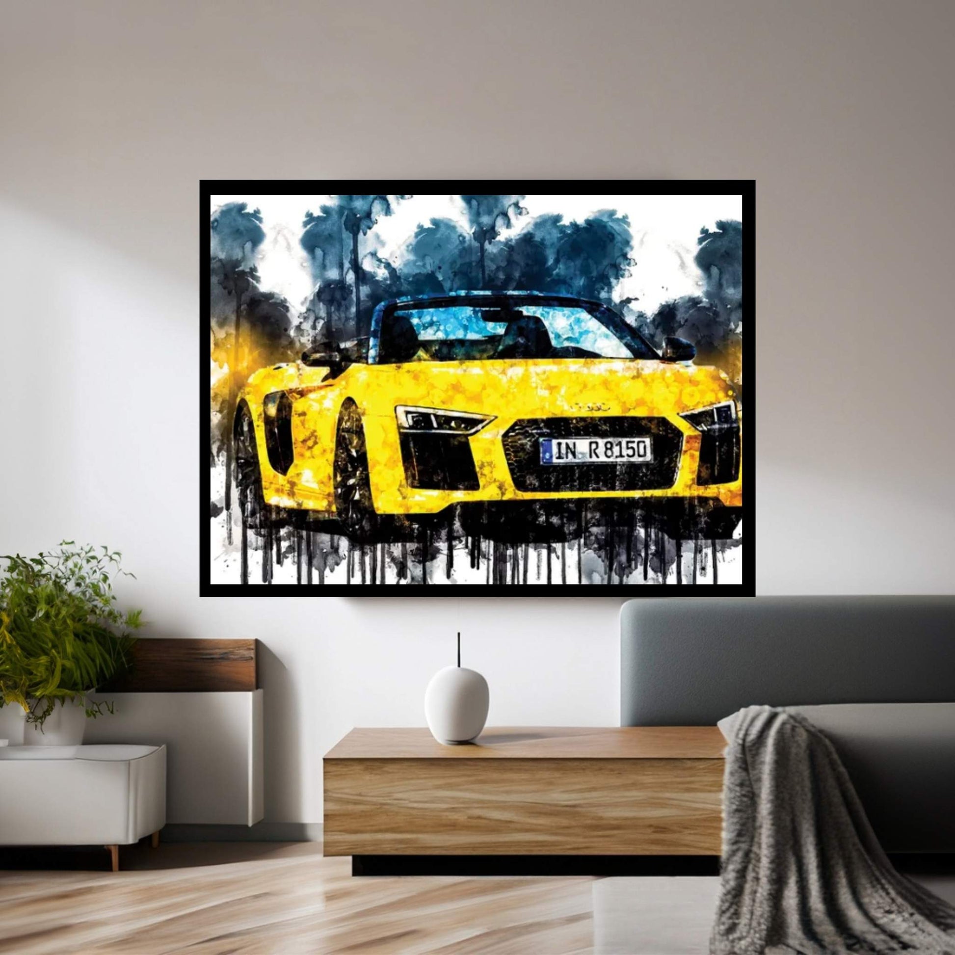 Car 2017 Audi R8 Spyder V10 Canvas Wall Art - Y Canvas