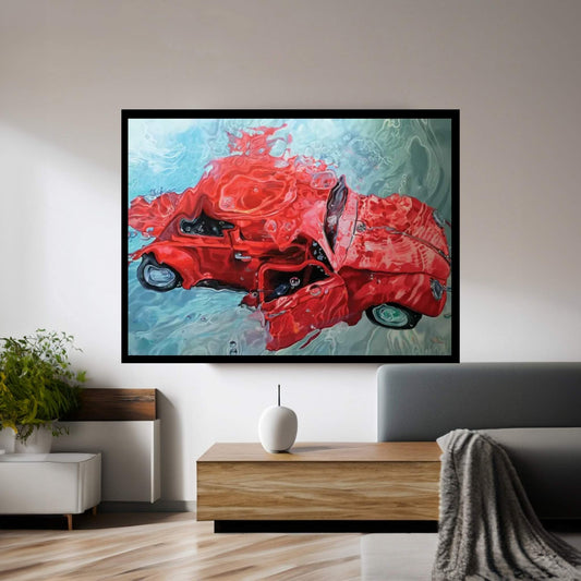 Red Cox Canvas Wall Art - Y Canvas