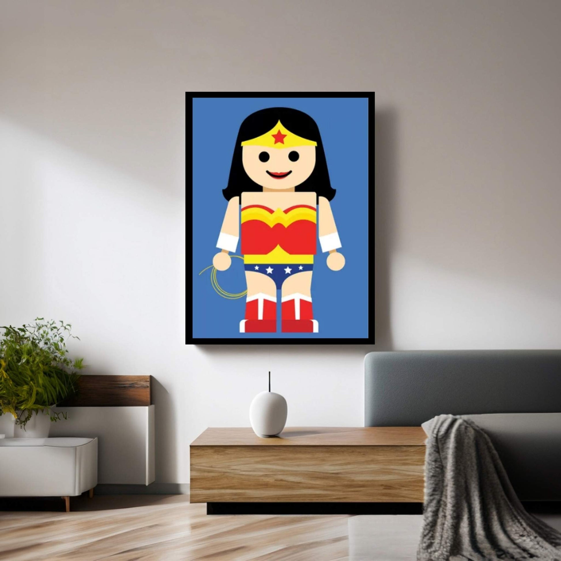 Toy Wonder Woman Canvas Wall Art - Y Canvas