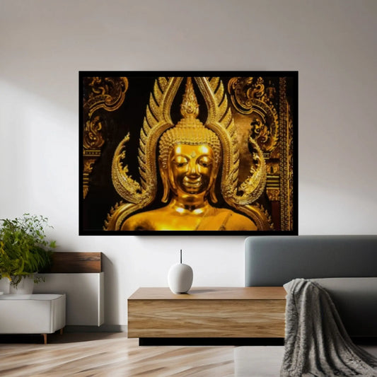 Buddha Statue Canvas Wall Art Home Decor - Y Canvas