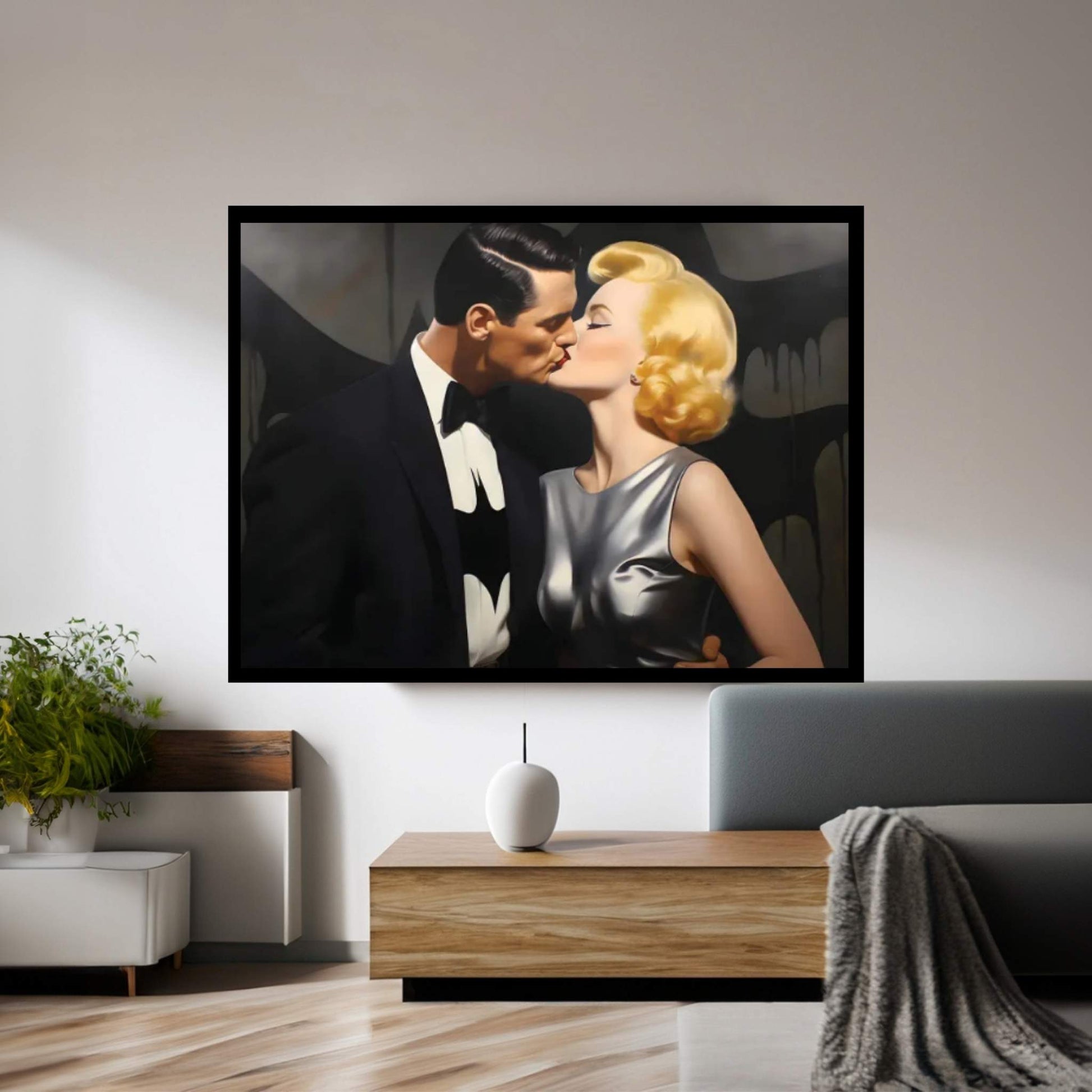 Marilyn And Batman Canvas Wall Art - Y Canvas