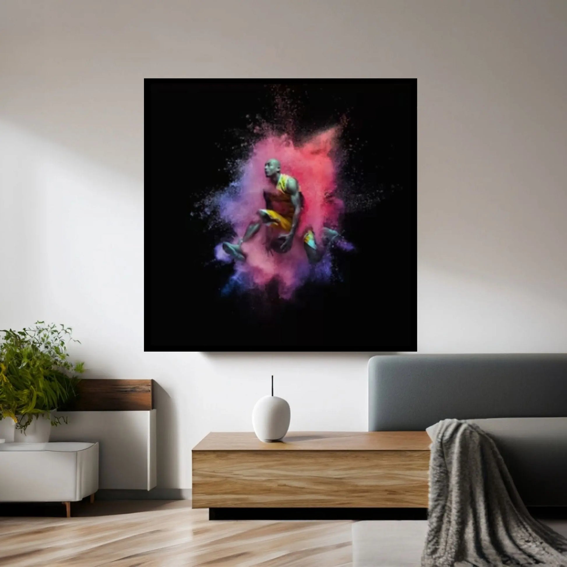 Basketball Player Canvas Wall Art, Basketball Wall Art,Basketball Coach Gift, Sports Gift for Dad, Basketball Player Gift - Y Canvas