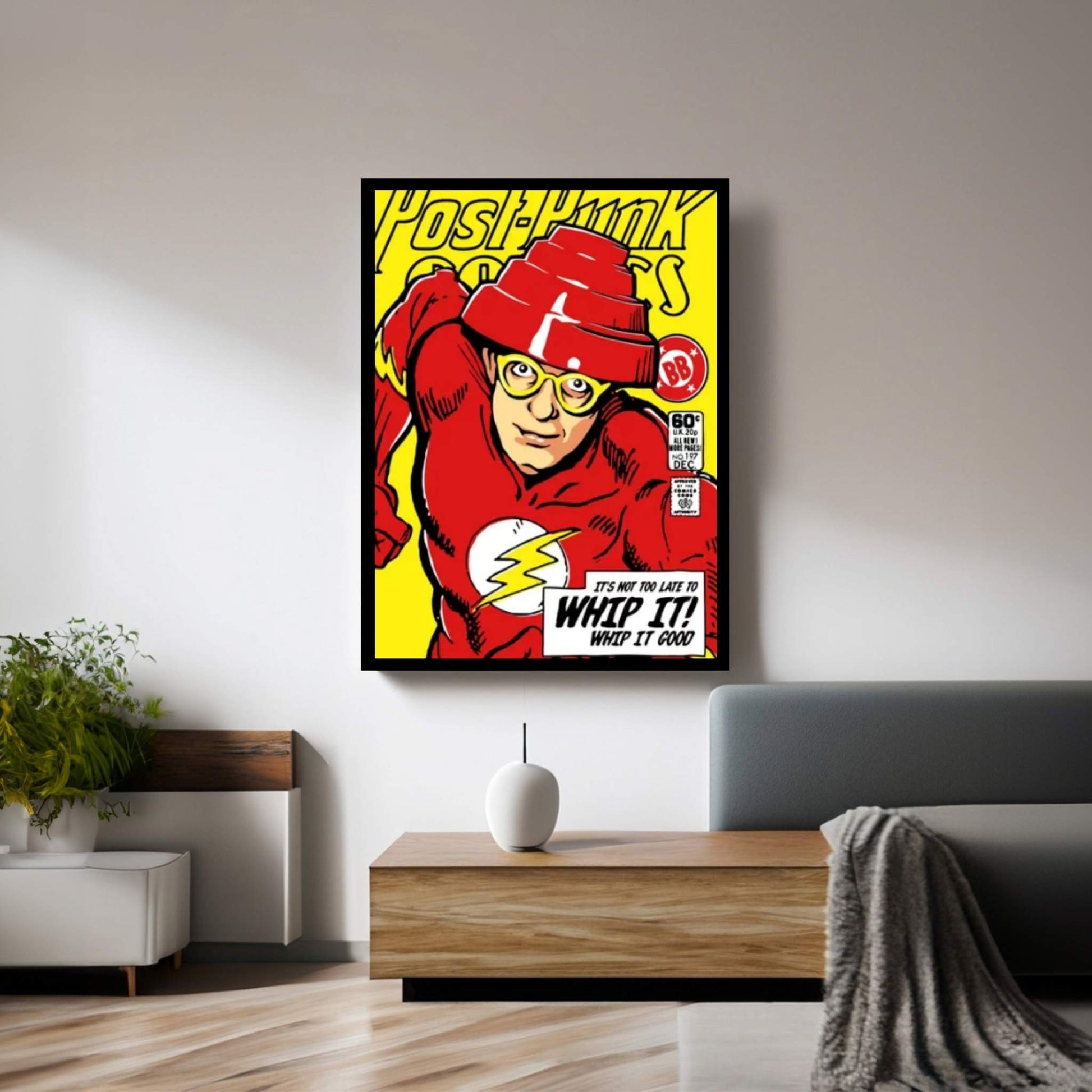 Post-Punk Comics - Whip It Canvas Wall Art - Y Canvas