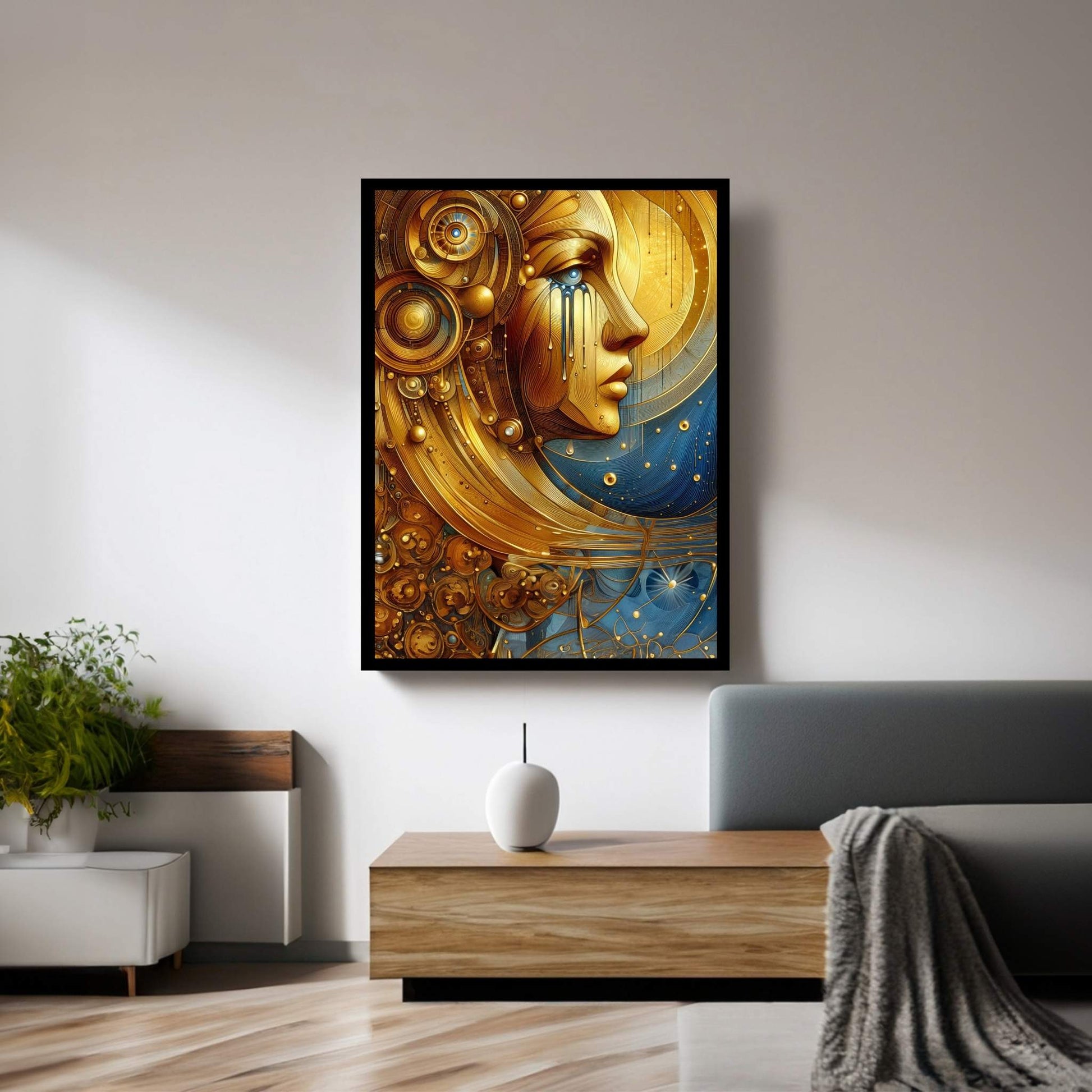 The Golden Tears Gustav Klimt Modern Abstract Reproduction Canvas Wall Art - Y Canvas