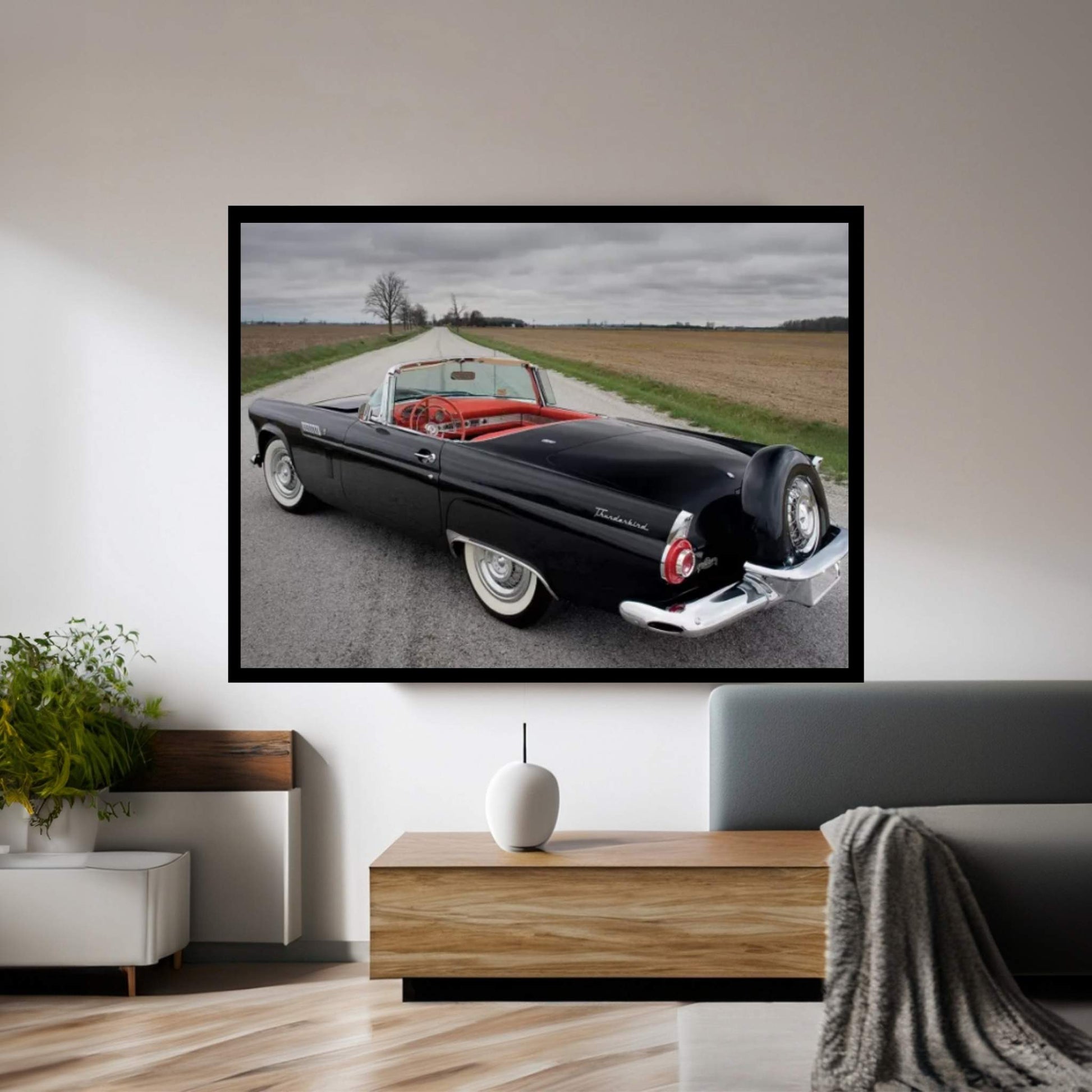 Ford Thunderbird, 1956 Canvas Wall Art - Y Canvas