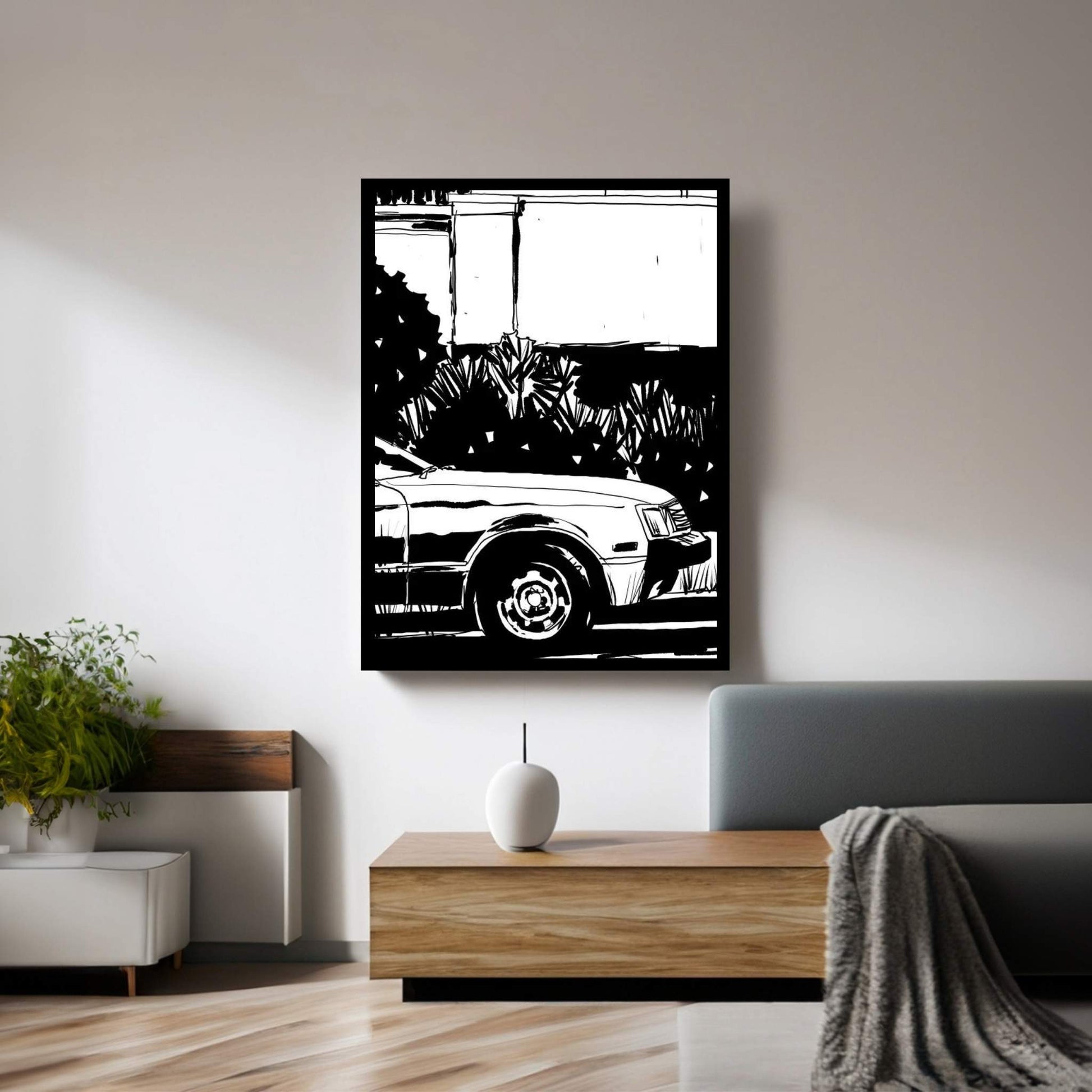 Parked Canvas Wall Art - Y Canvas