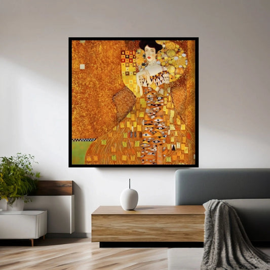 Gustav Klimt Poster,Adele canvas print, Klimt reproduction, Adele bloch bauer, Vintage Canvas Decor, Reproduce Canvas Art - Y Canvas