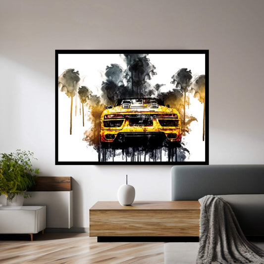 Car 2017 ABT Audi R8 Spyder Canvas Wall Art - Y Canvas