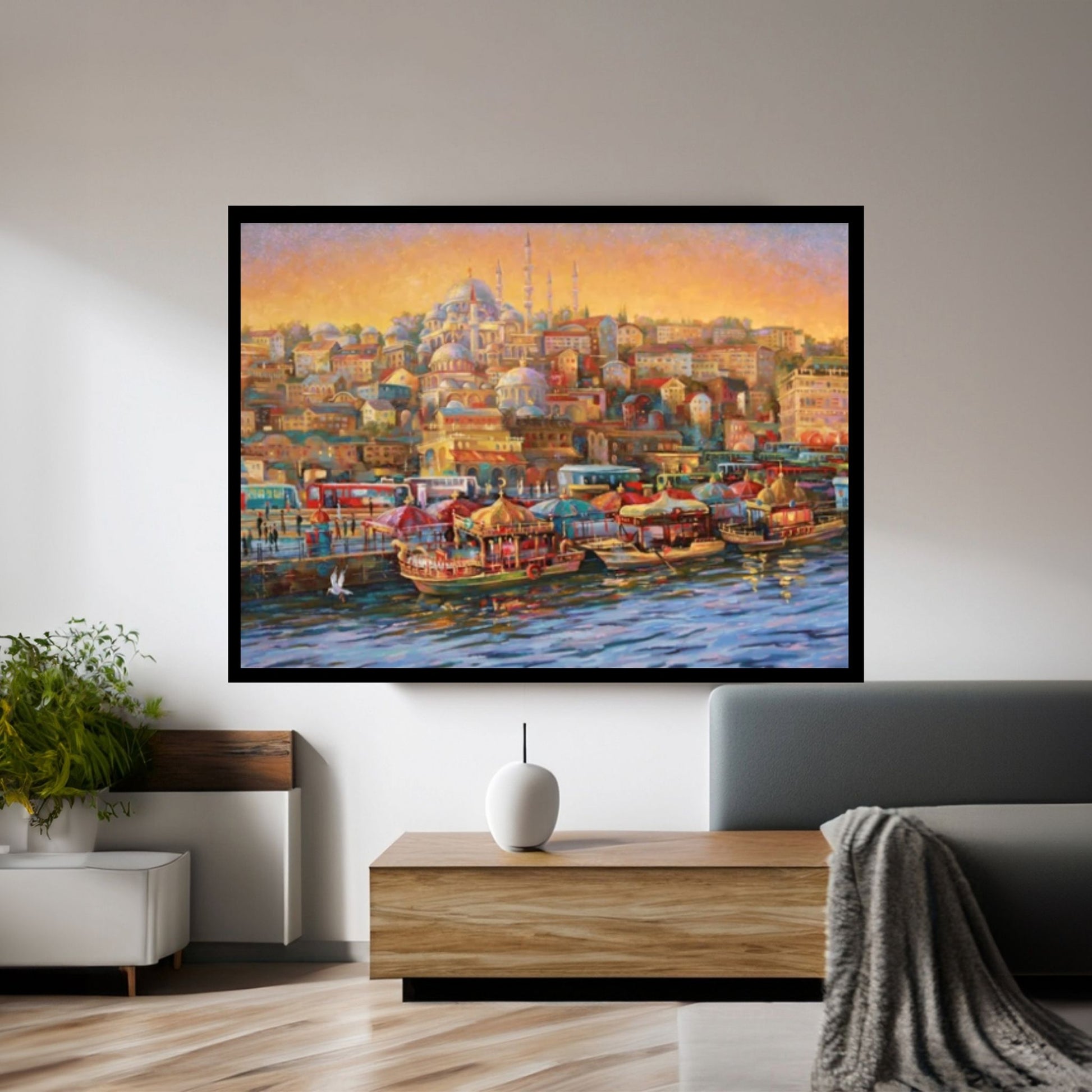 Istanbul, Constantinople Painting Print on Canvas Wall Art - Y Canvas