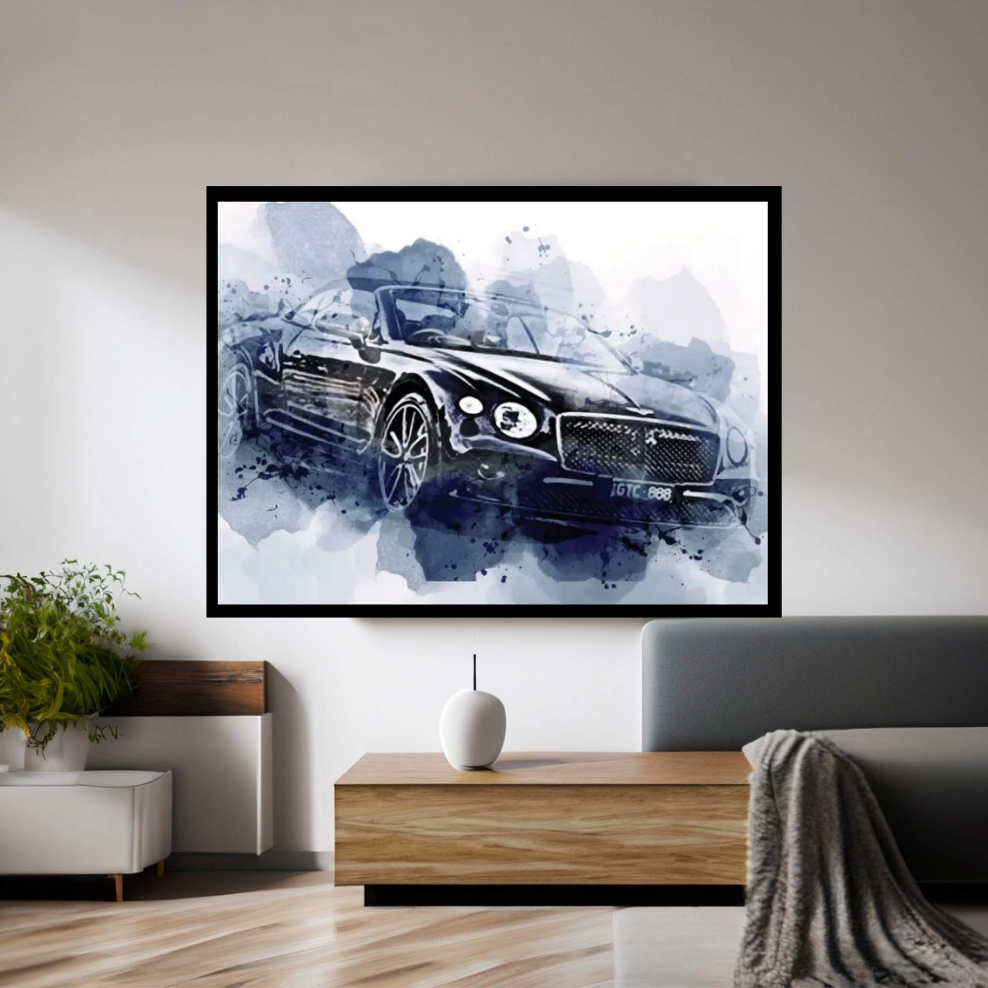 Bentley Continental Gt Convertible Luxury Cars 2022 Canvas Wall Art - Y Canvas