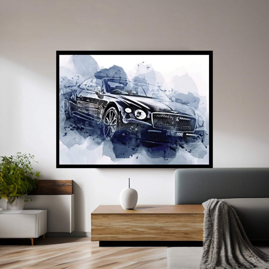 Bentley Continental Gt Convertible Luxury Cars 2022 Canvas Wall Art - Y Canvas