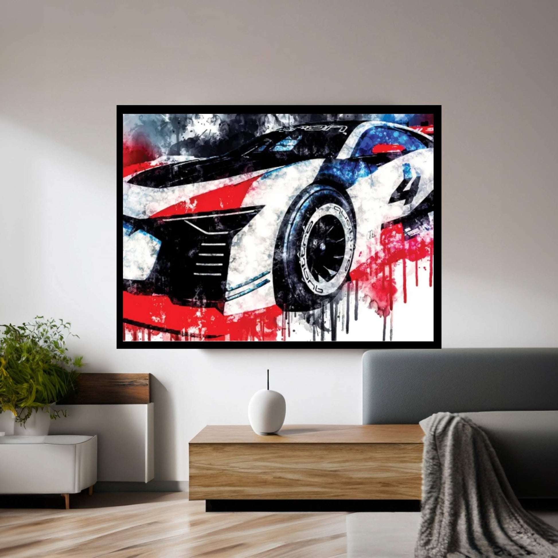 2018 Audi E Tron Vision Gran Turismo Vehicle CCCLXXIII Canvas Wall Art - Y Canvas