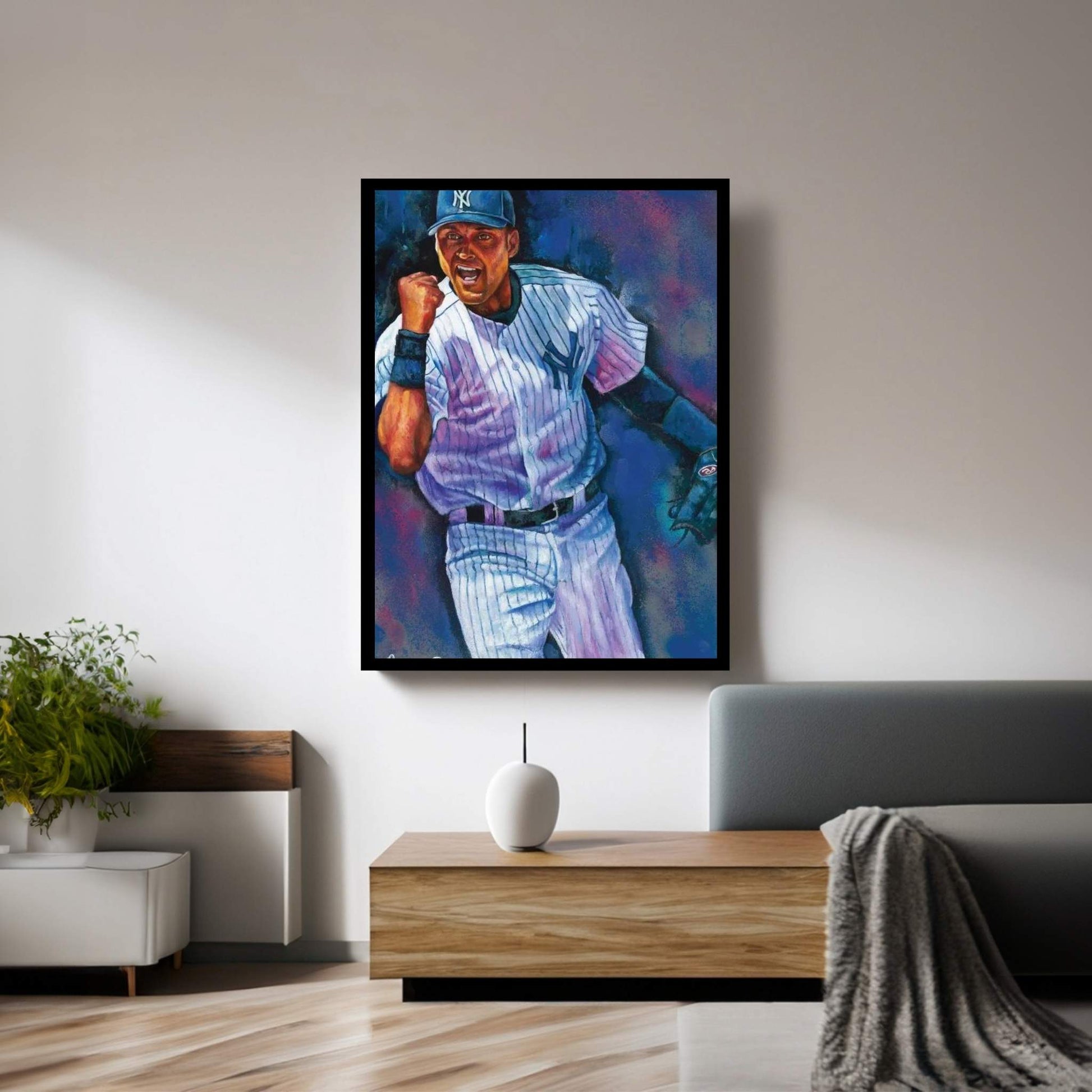 The Captain (Derek Jeter) Canvas Wall Art - Y Canvas