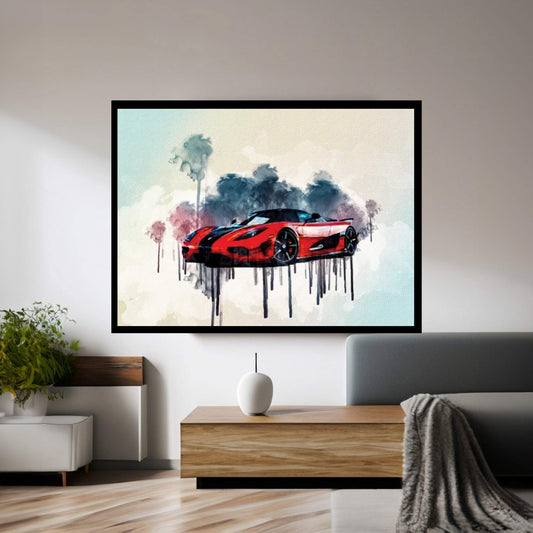 Koenigsegg Agera Hypercar 2016 Canvas Wall Art - Y Canvas