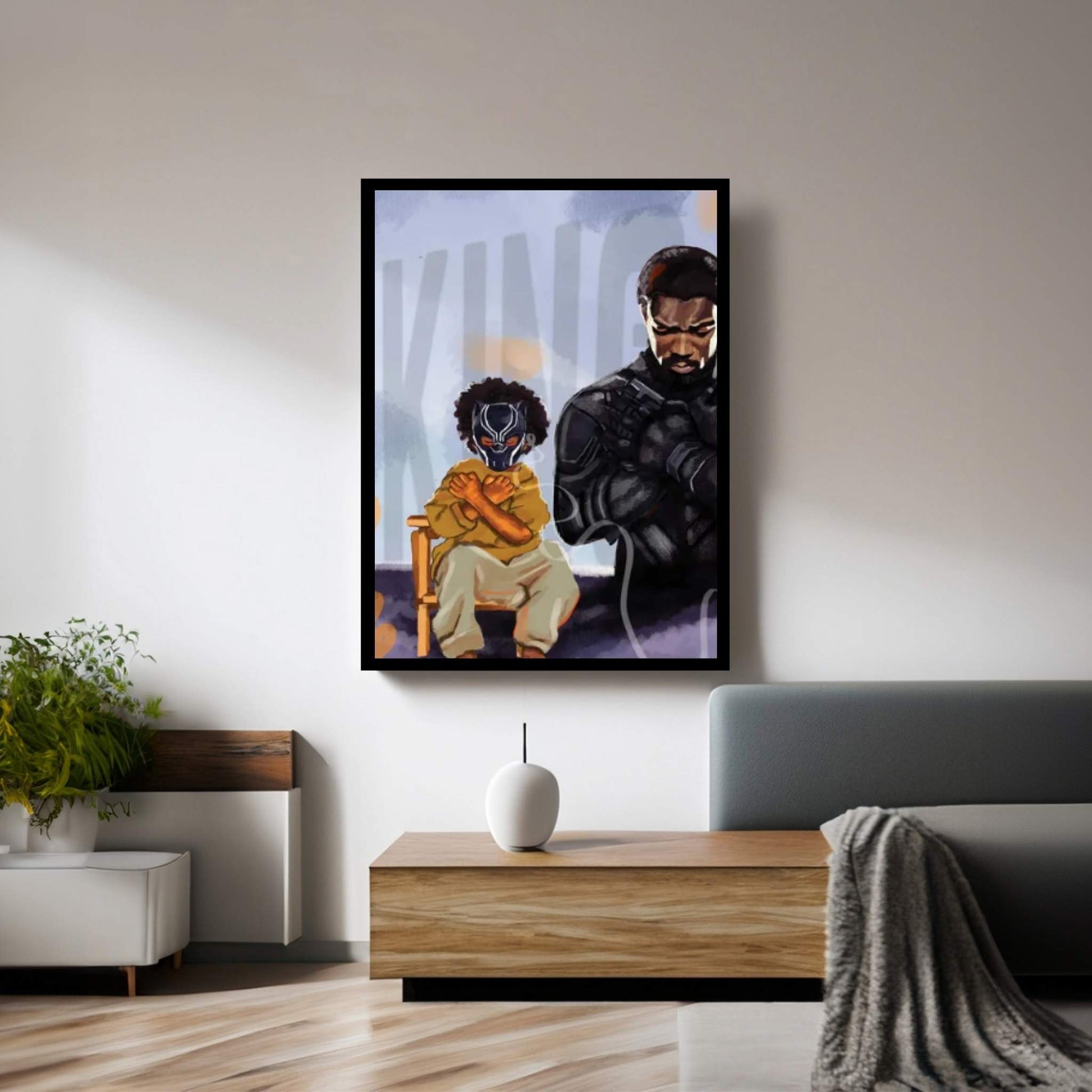 Black Panther Canvas Wall Art - Y Canvas