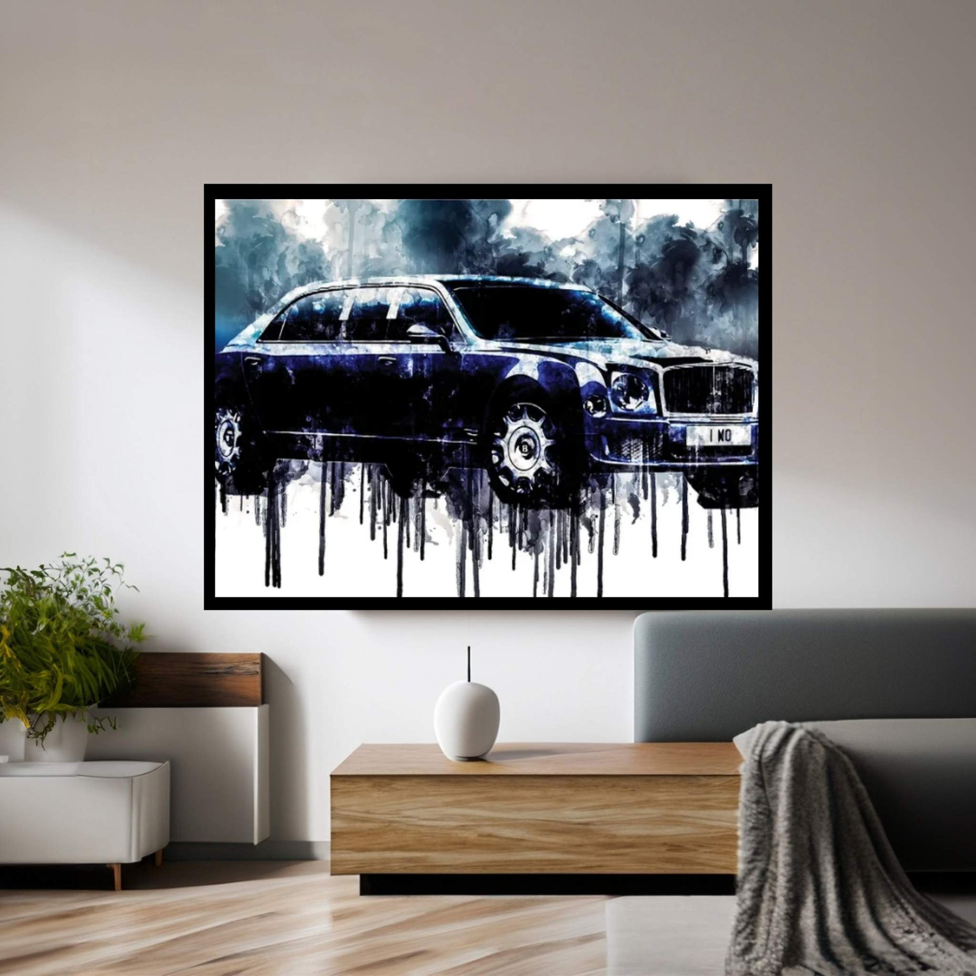 Car 2017 Bentley Mulsanne Grand Limousine Canvas Wall Art - Y Canvas