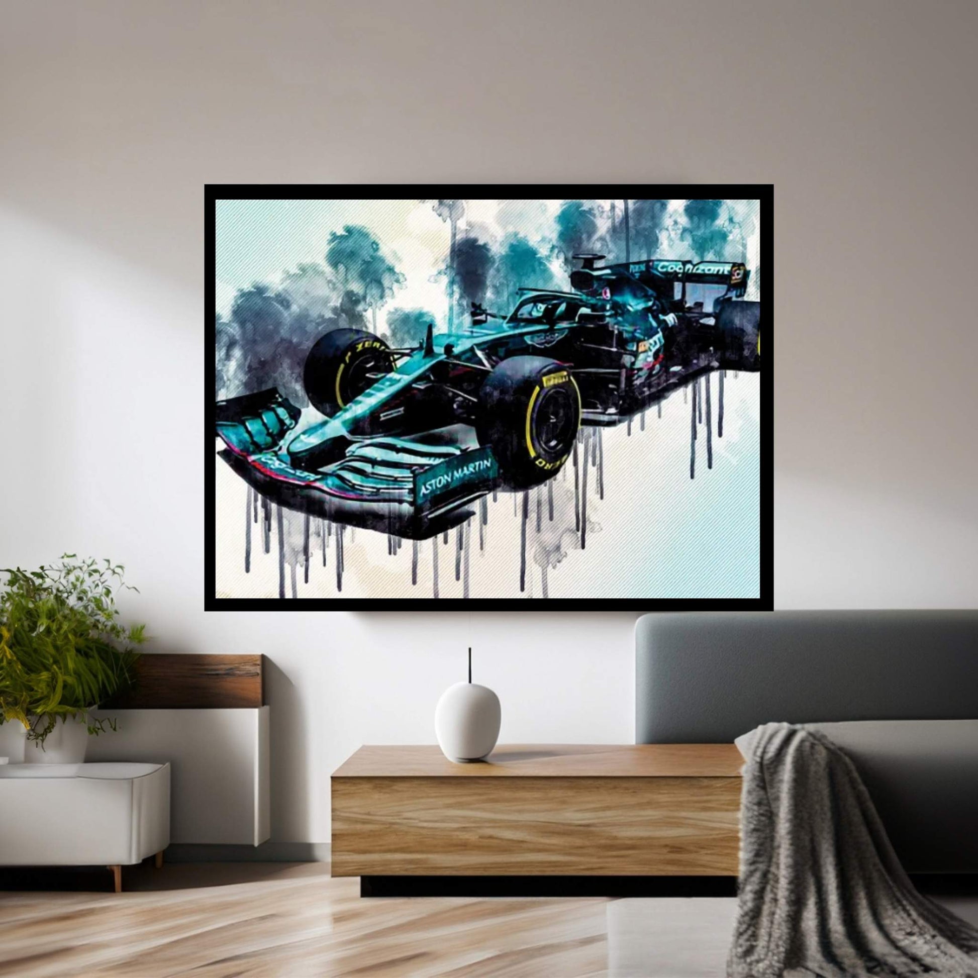 Formula 1 2021 Aston Martin Amr21 Front View Exterior F1 2021 Race Cars Canvas Wall Art - Y Canvas