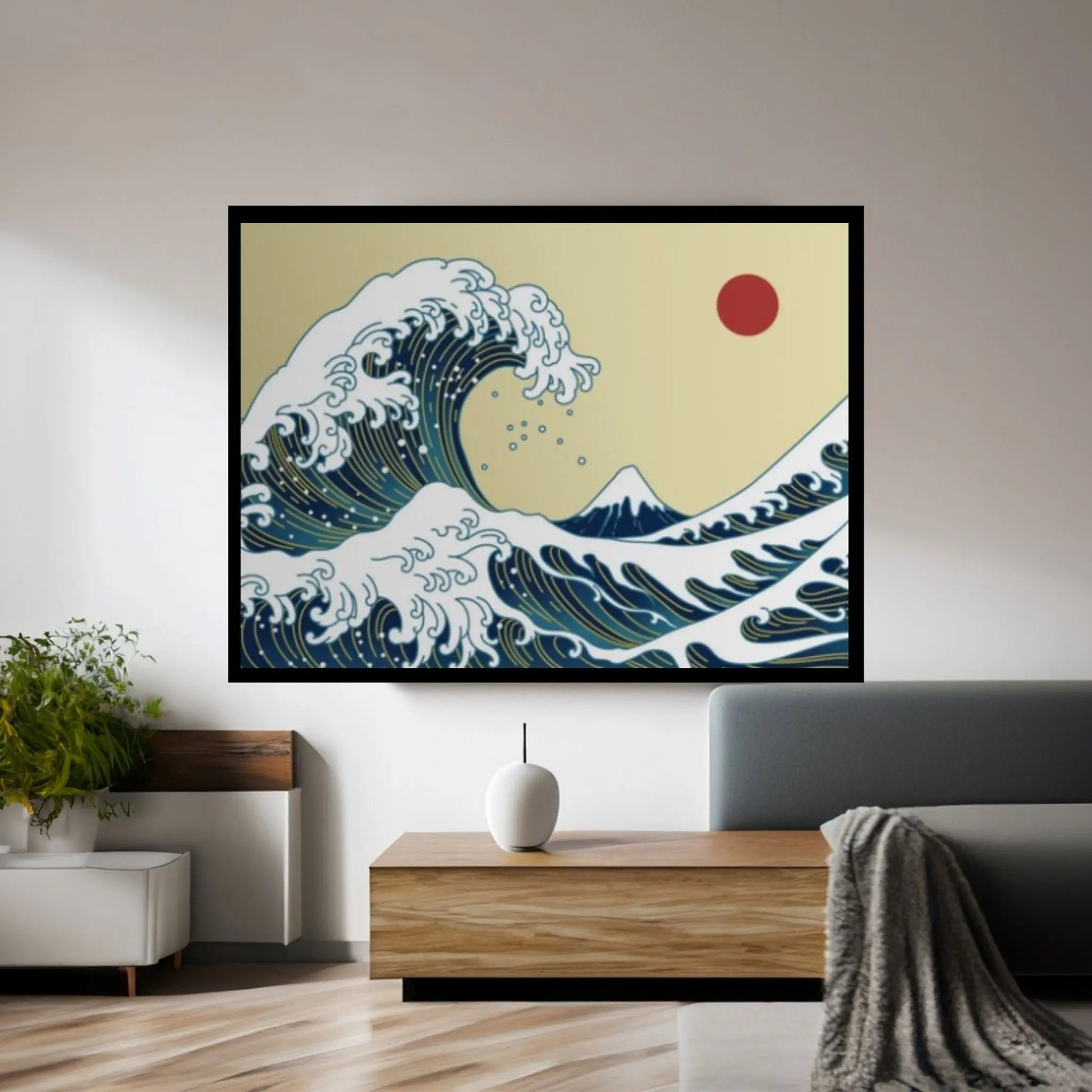 The Great Wave, Wall Tapestry, Off Kanagawa, Wave off Kanagawa, Hokusai Canvas Wall Art Poster - Y Canvas