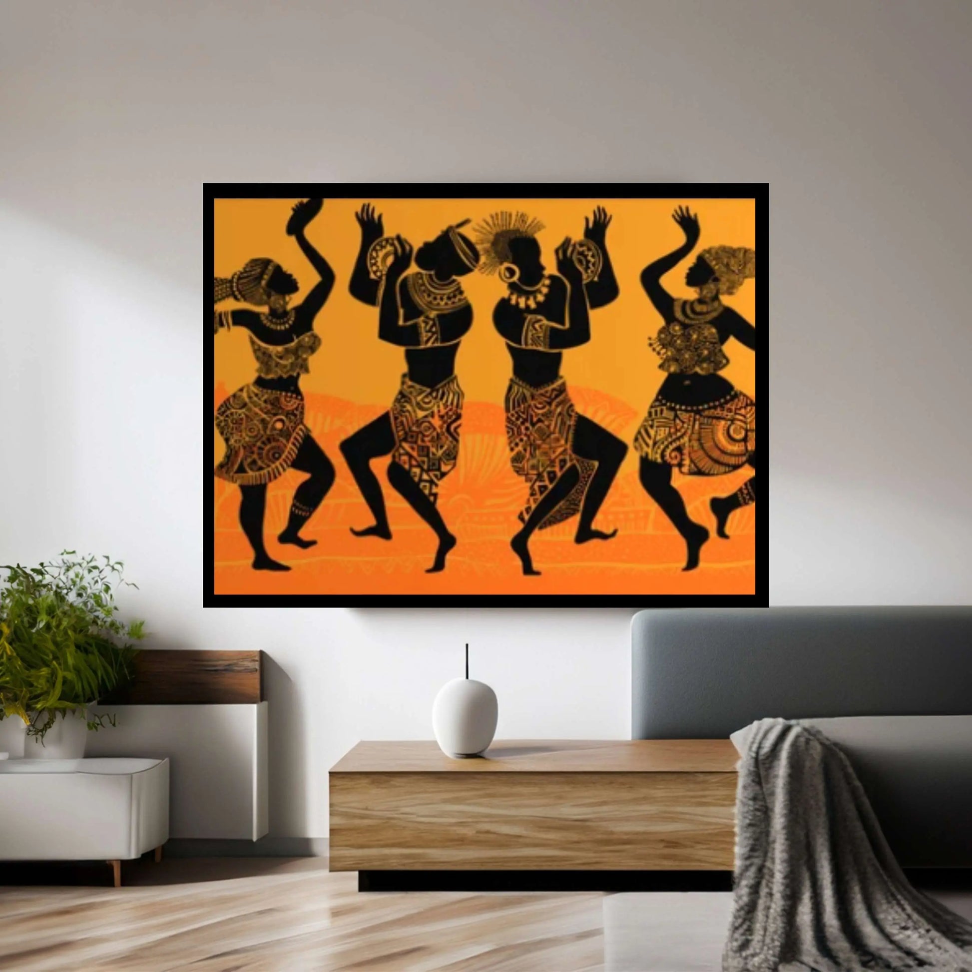 African Dancers Print, African Wall Art, Ethnic Wall Art, African Women Canvas, African Woman Canvas - Y Canvas