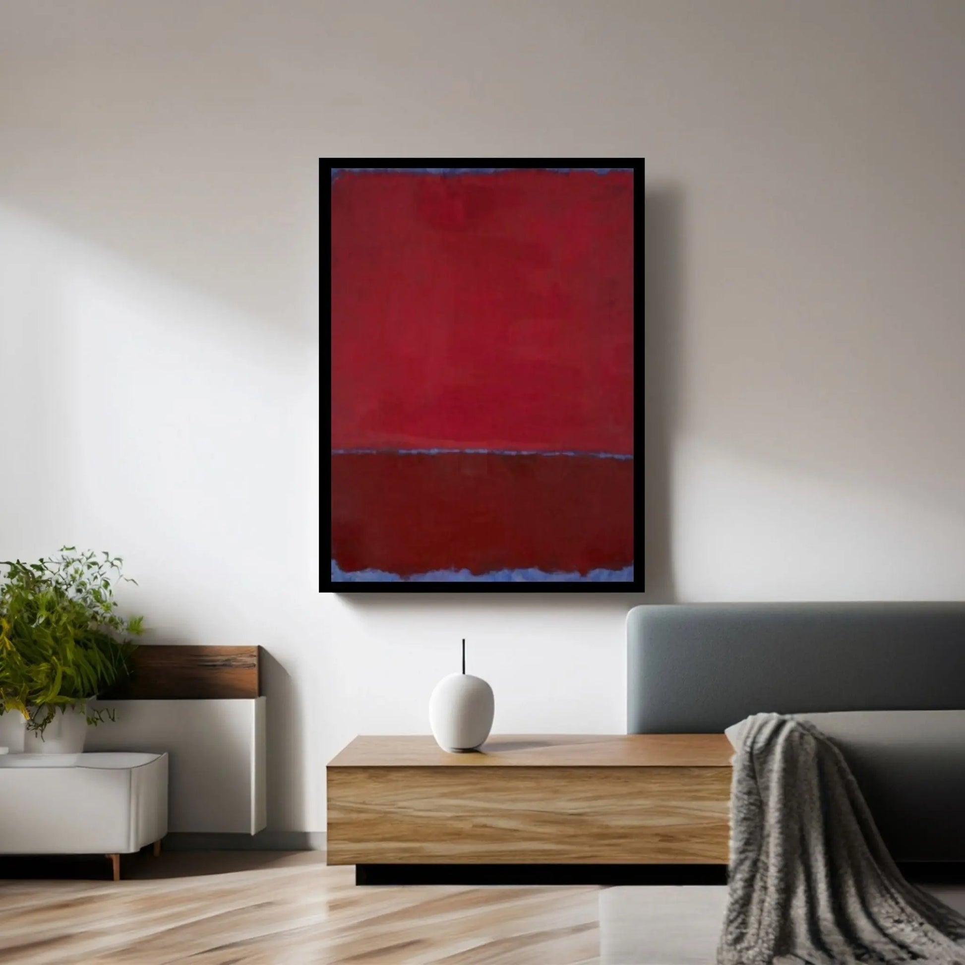 Mark Rothko Print Exhibition Canvas Wall Art,Red Exhibition Mark Rothko Art - Y Canvas