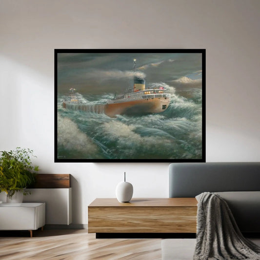 Edmund Fitzgerald Ship Canvas Wall Art - Y Canvas