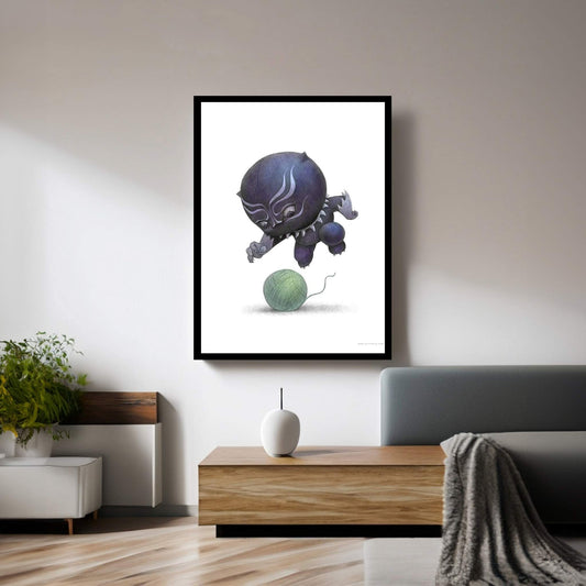 Baby Black Panther Canvas Wall Art - Y Canvas