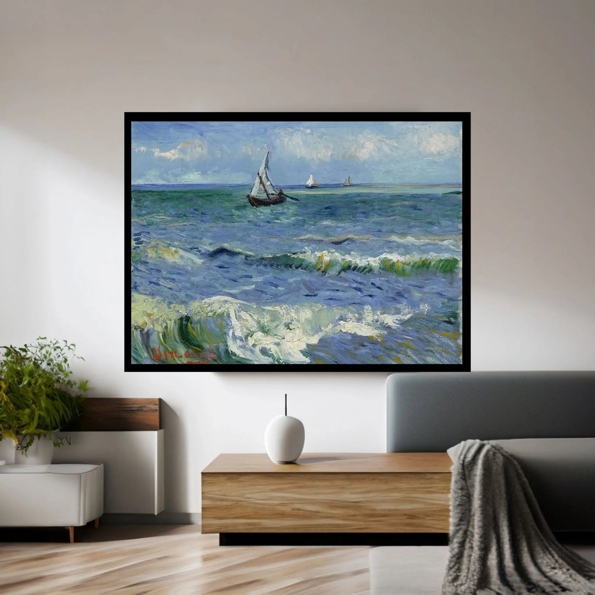 Seascape Near Les Saintes Maries de la Mer Canvas Wall Art - Y Canvas