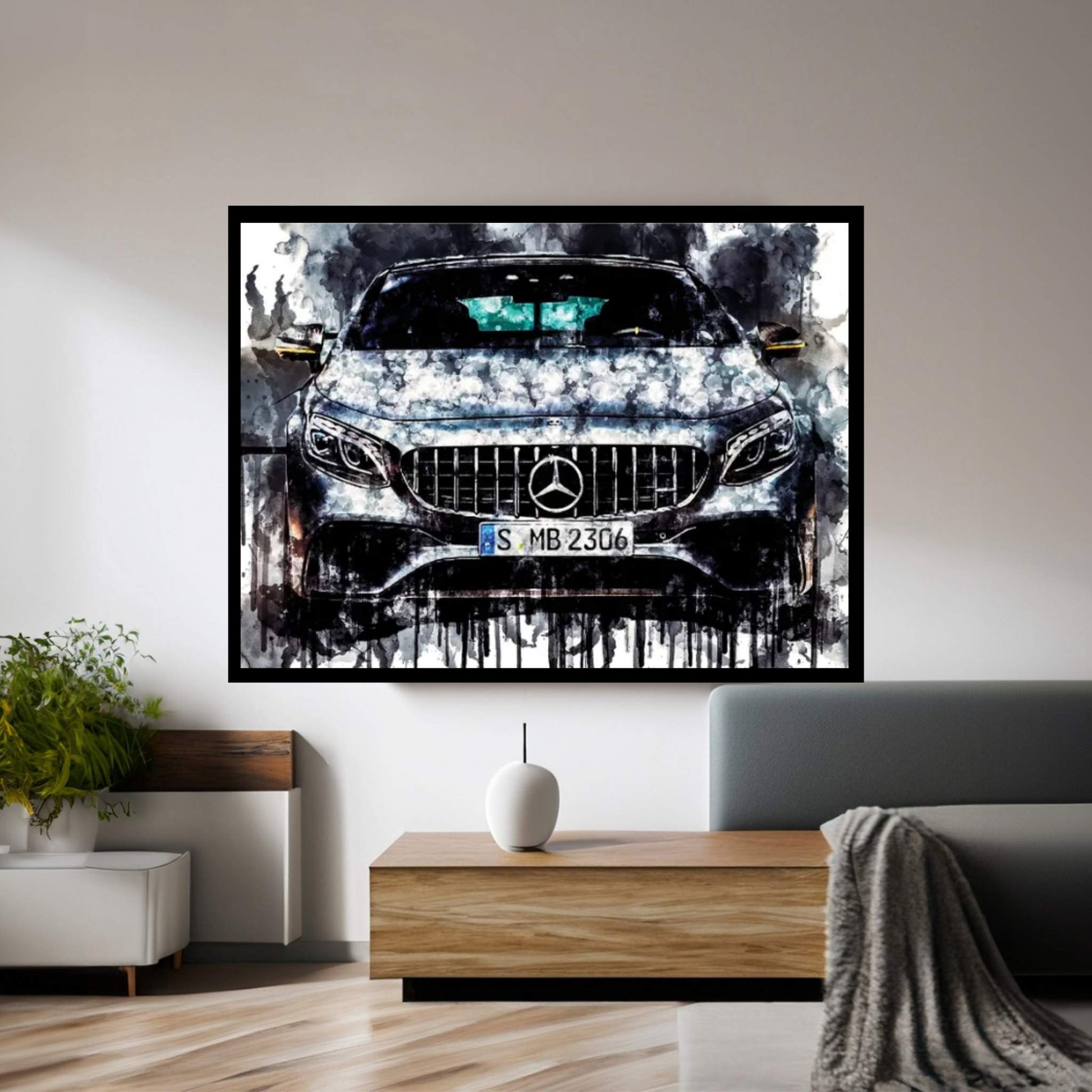 2017 Mercedes AMG S 63 4Matic Coupe Yellow Night Vehicle CXCVI Canvas Wall Art - Y Canvas