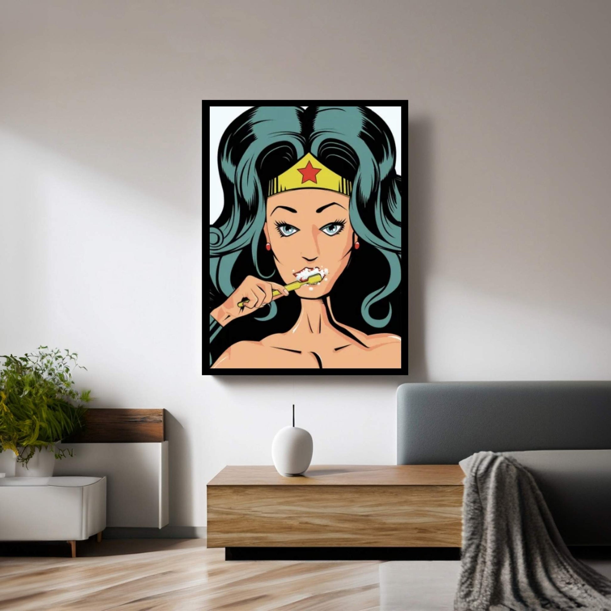 WW Teeth Old Canvas Wall Art - Y Canvas