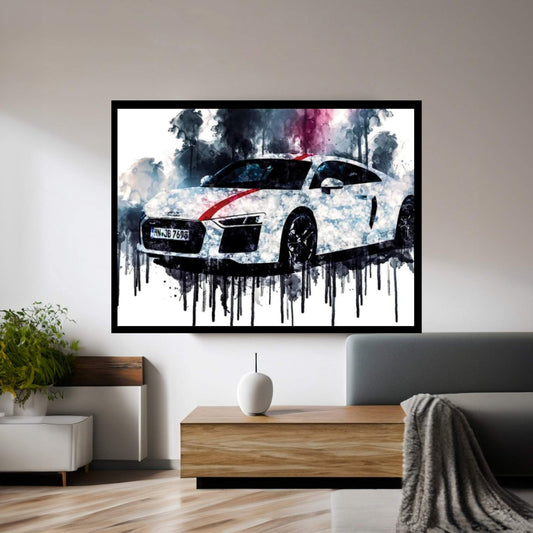 2018 Audi R8 V10 RWS Canvas Wall Art - Y Canvas