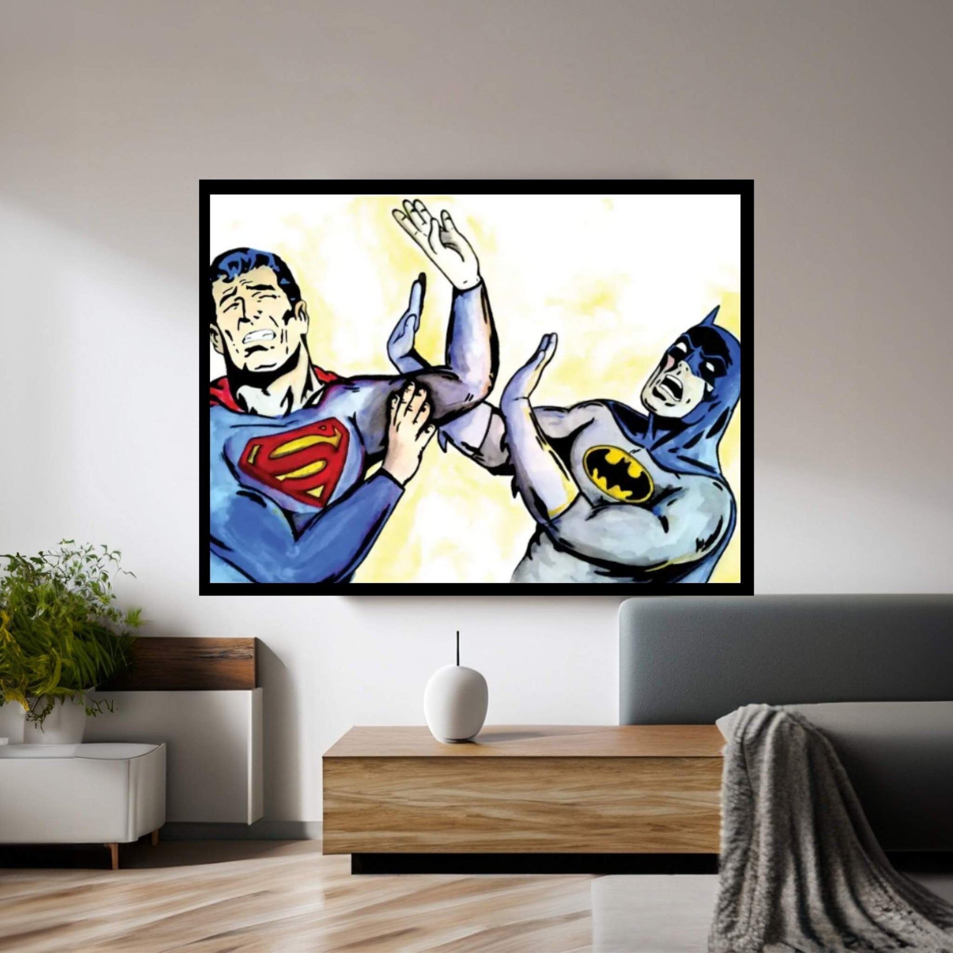 Super Sissies Slapfight Canvas Wall Art - Y Canvas