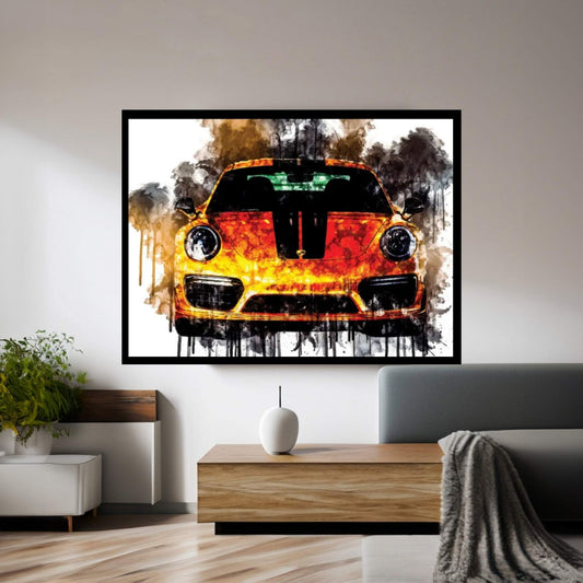 Car 2018 Porsche 911 Turbo S Exclusive Series Canvas Wall Art - Y Canvas