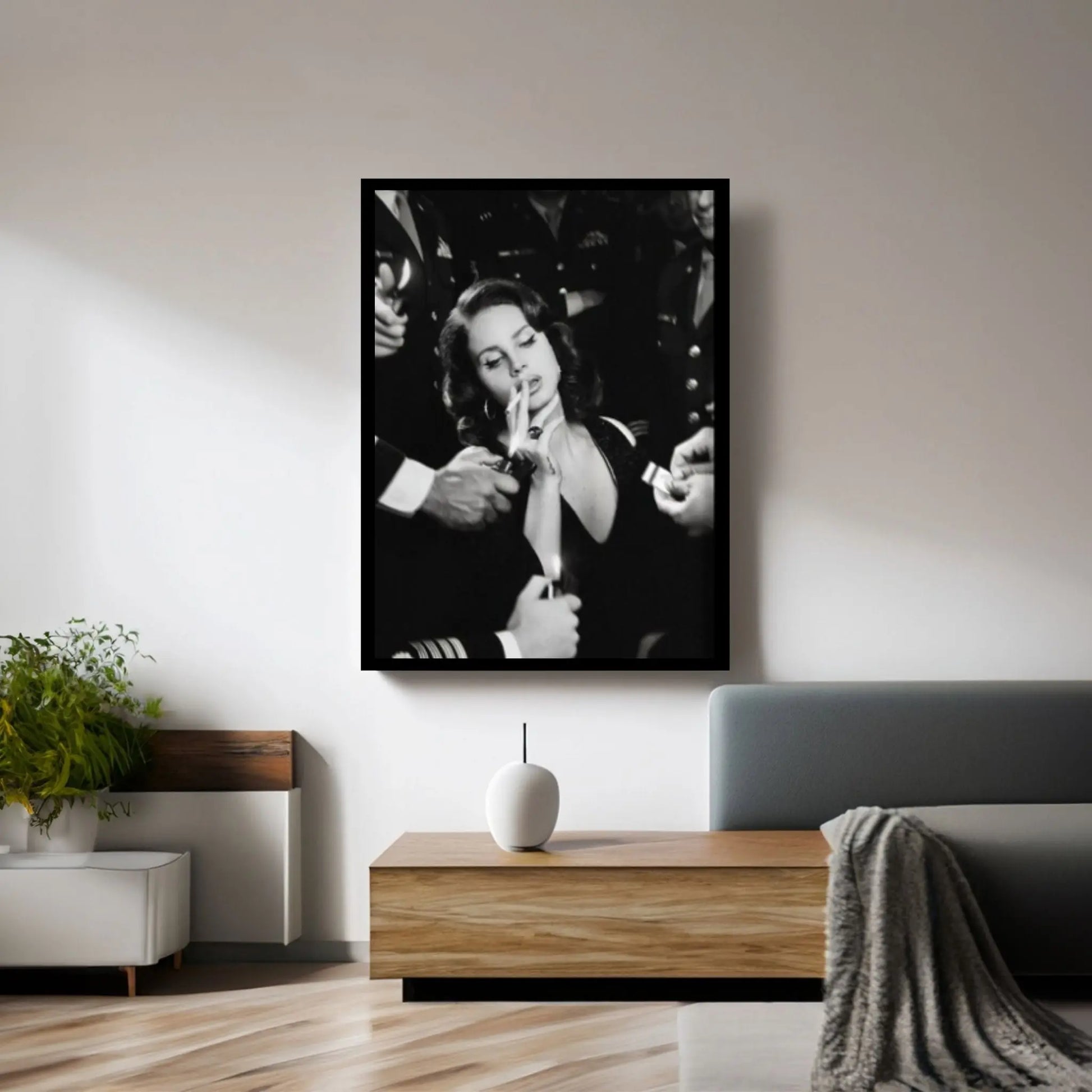 Lana Del Rey Smoke Cigarettes Music Poster Canvas Wall Art - Y Canvas