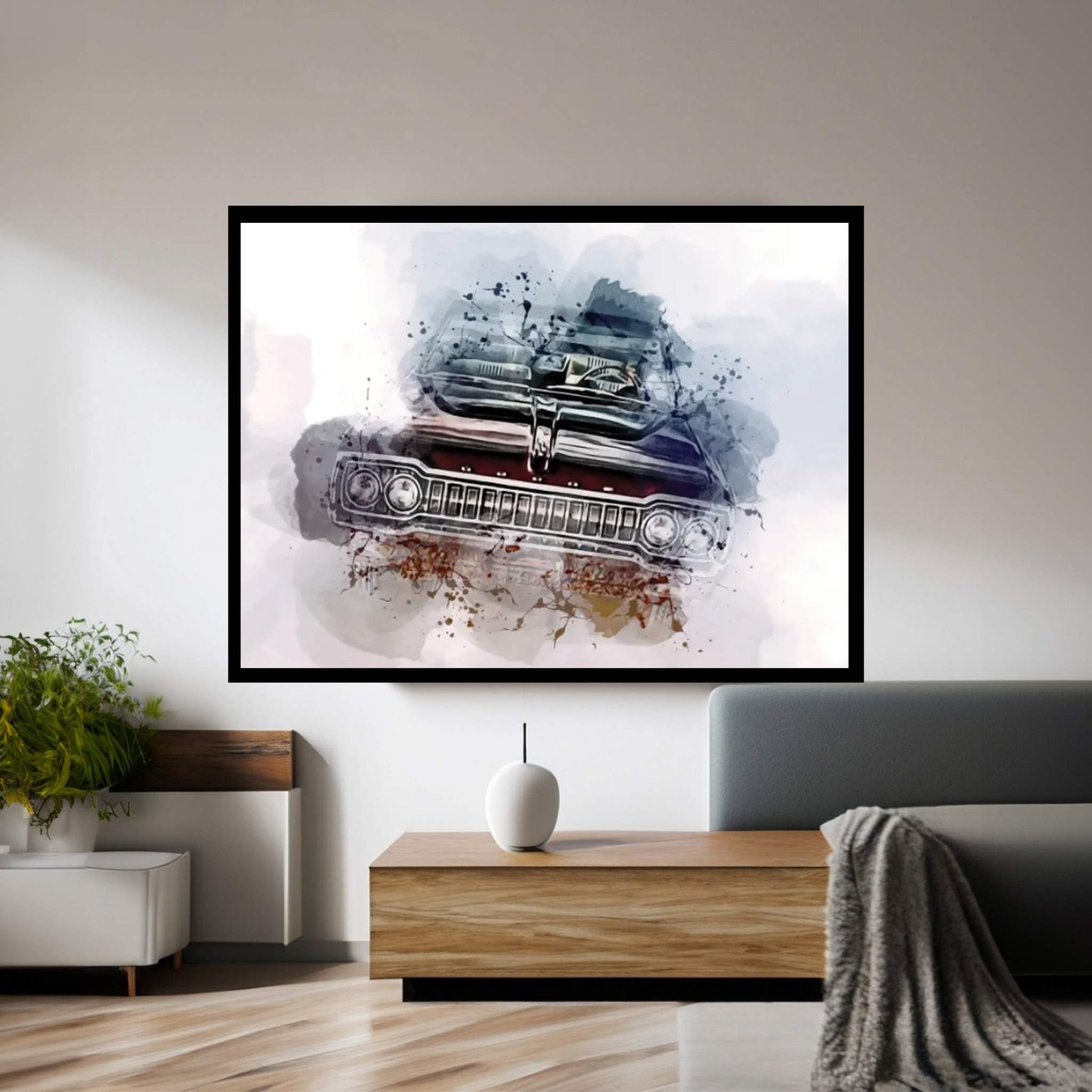 Dodge Coronet 500 Convertible 1965 Cars Canvas Wall Art - Y Canvas