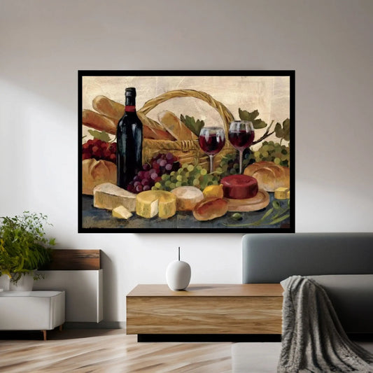 Tuscan Evening Wine Canvas Wall Art - Y Canvas