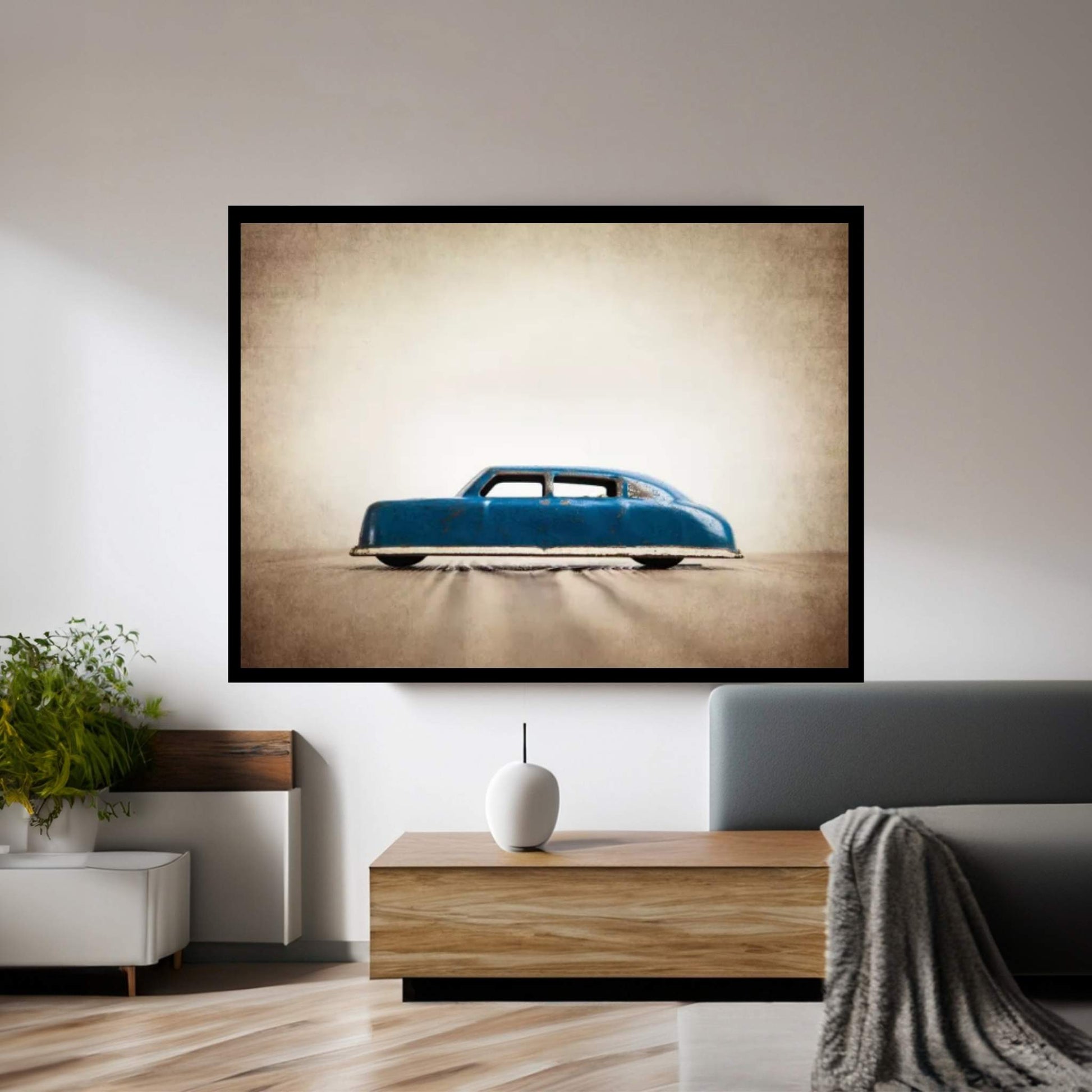 ARGO Blue Sedan Canvas Wall Art - Y Canvas