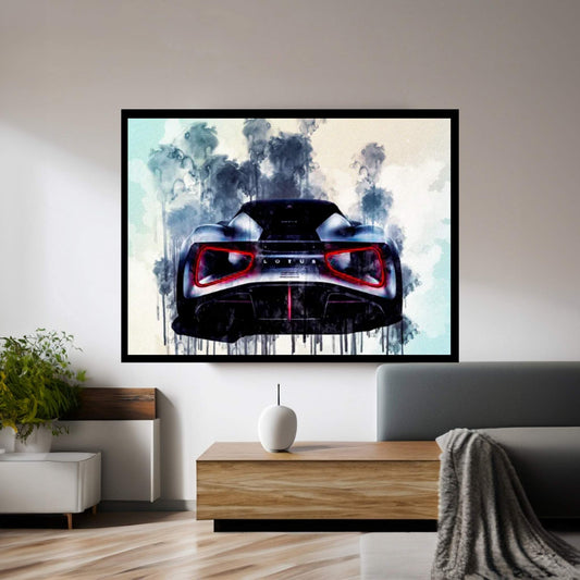 Lotus Evija 2020 Hypercar Exterior Rear View 2000 Horsepower Electric Hypercar Canvas Wall Art - Y Canvas