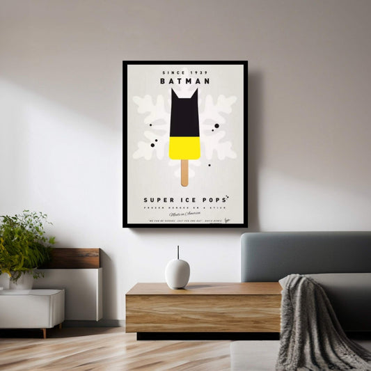 Superhero Ice Pop Batman Canvas Wall Art - Y Canvas