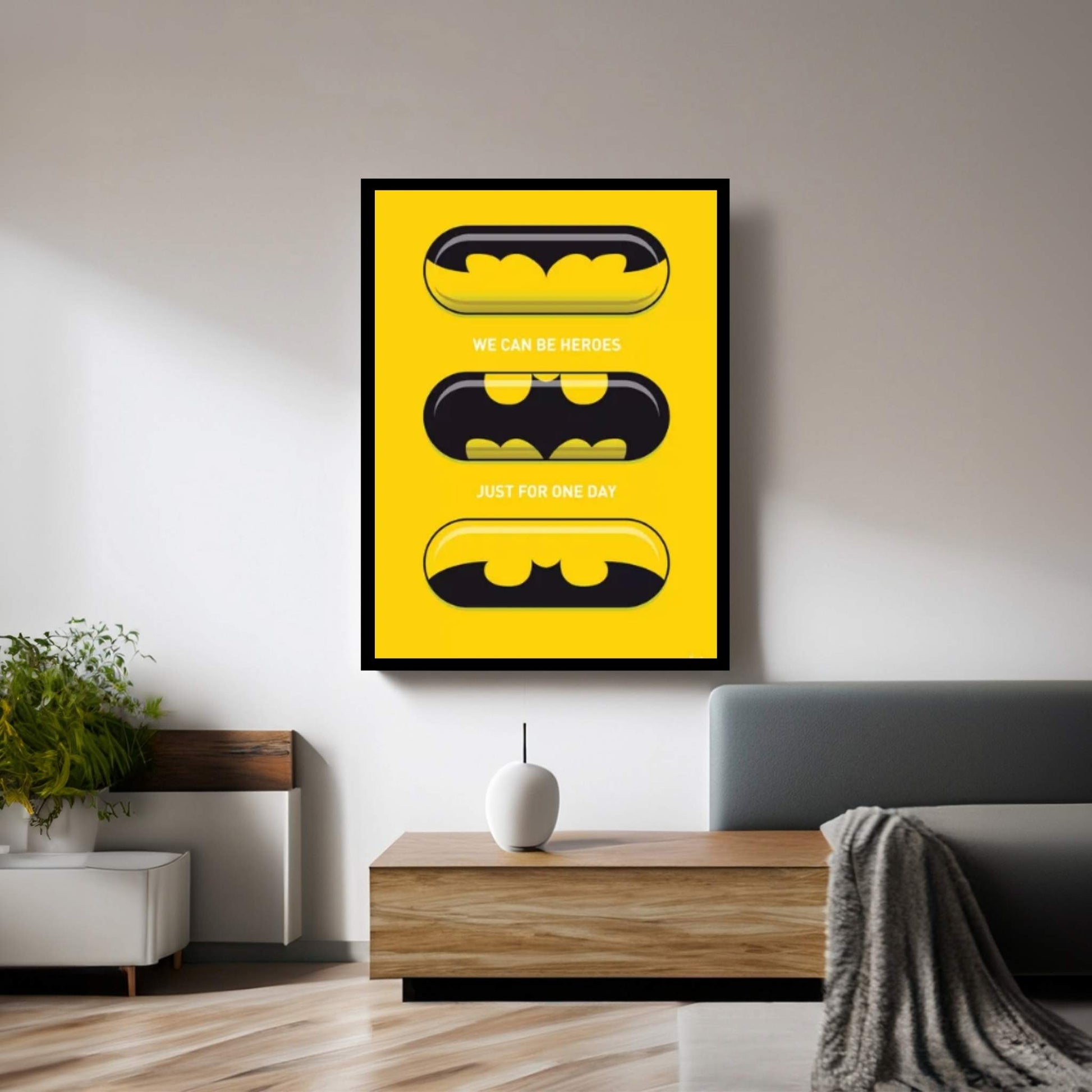 Superhero Pills Batman Canvas Wall Art - Y Canvas