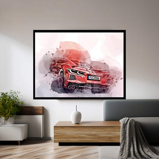 2021 Chevrolet Corvette Stingray Exterior Canvas Wall Art - Y Canvas