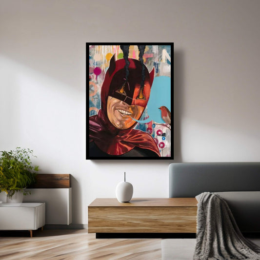 Caped Crusader Canvas Wall Art - Y Canvas