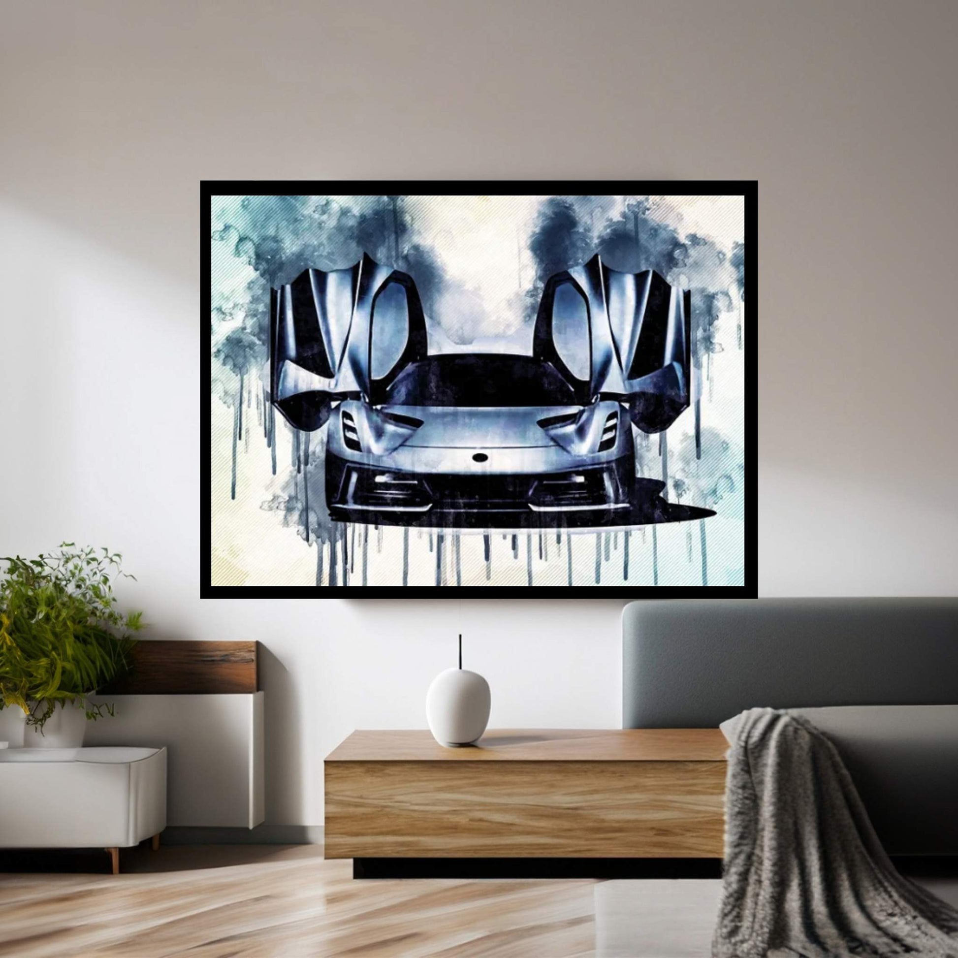 2020 Lotus Evija Electric Hypercar Exterior Front View Canvas Wall Art - Y Canvas