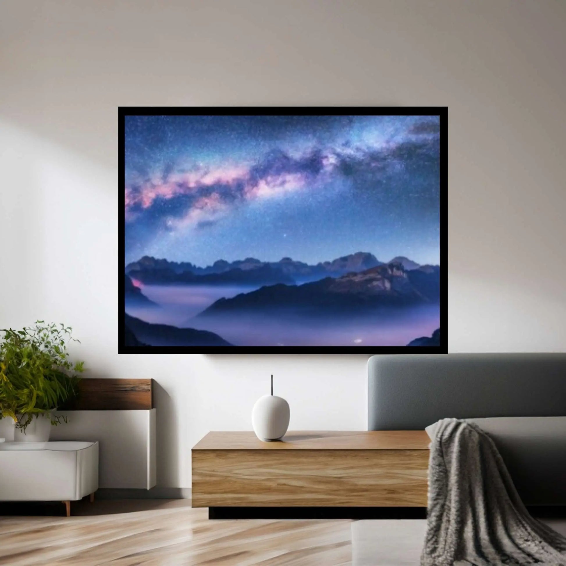 Starry Sky Landscape Canvas Poster Print - Y Canvas