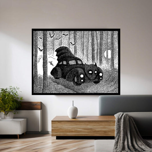 Bat-Mobile Canvas Wall Art - Y Canvas