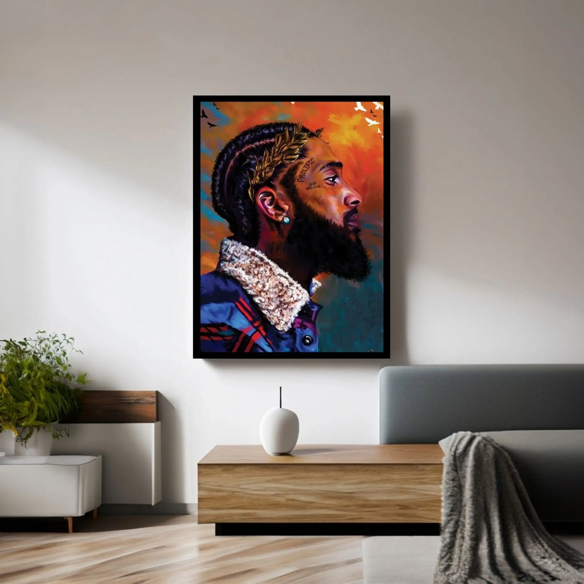 Nipsey Hussle Canvas Wall Art - Y Canvas