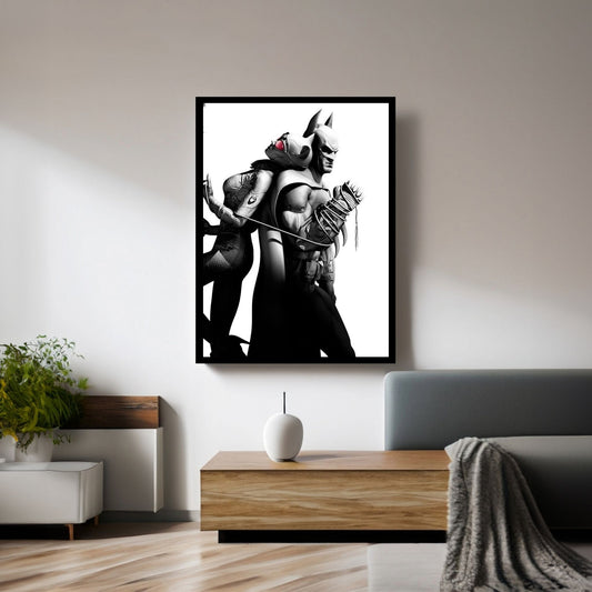 Catwoman and Batman Canvas Wall Art - Y Canvas